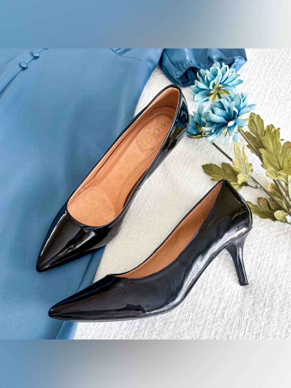 Cole Haan patent leather pumps.